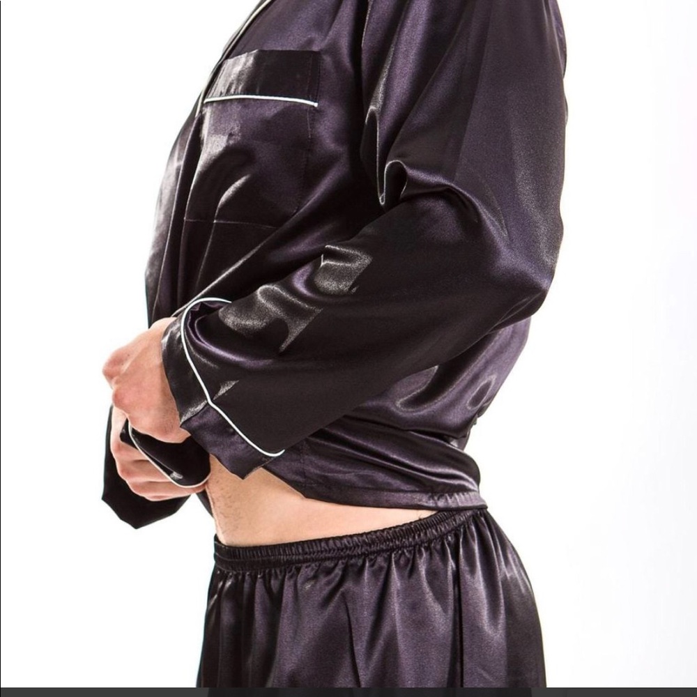 Men's Satin Pajamas Long Sleeves + Pants